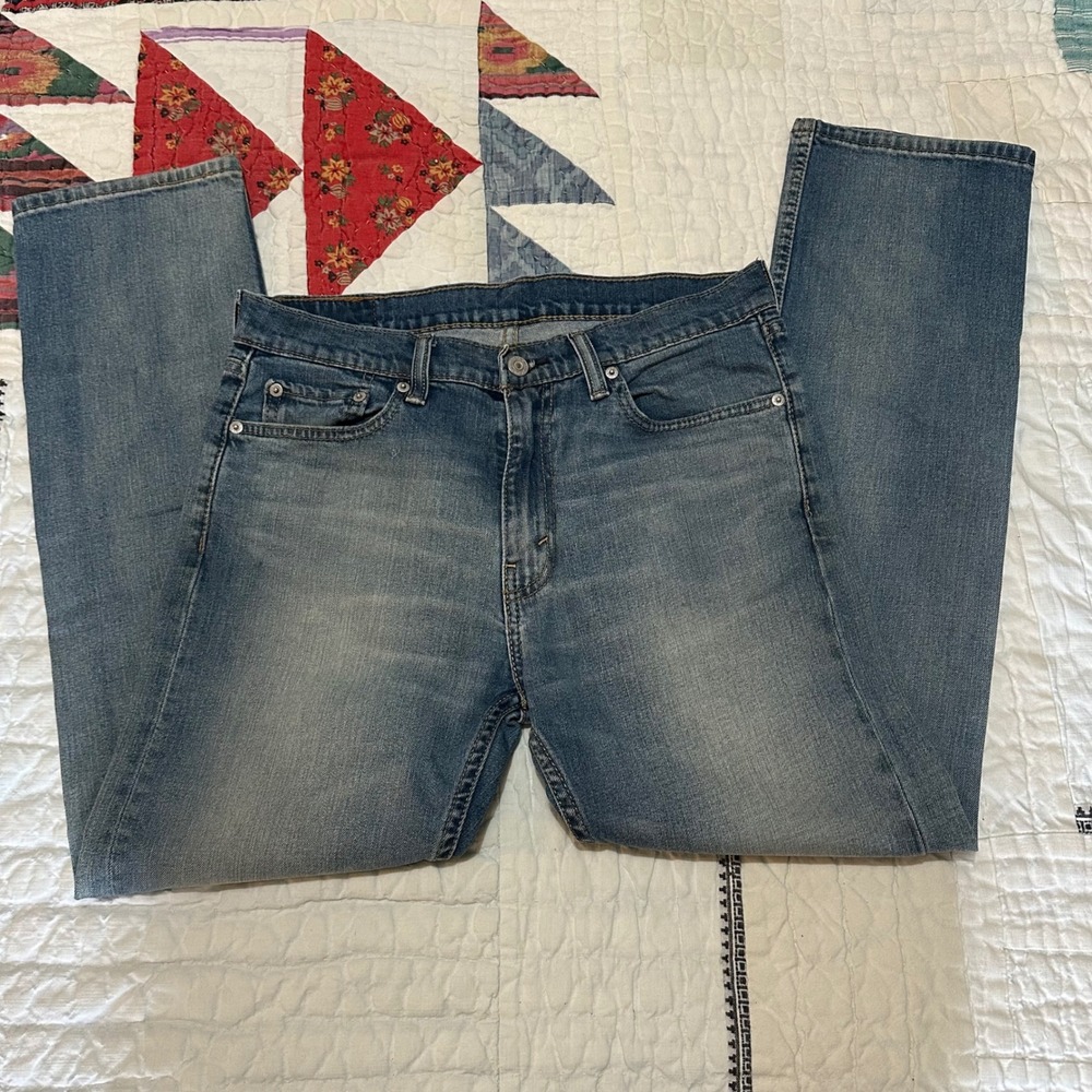 Levi's 513 Slim Straight Jeans Medium Wash Blue 32x30
